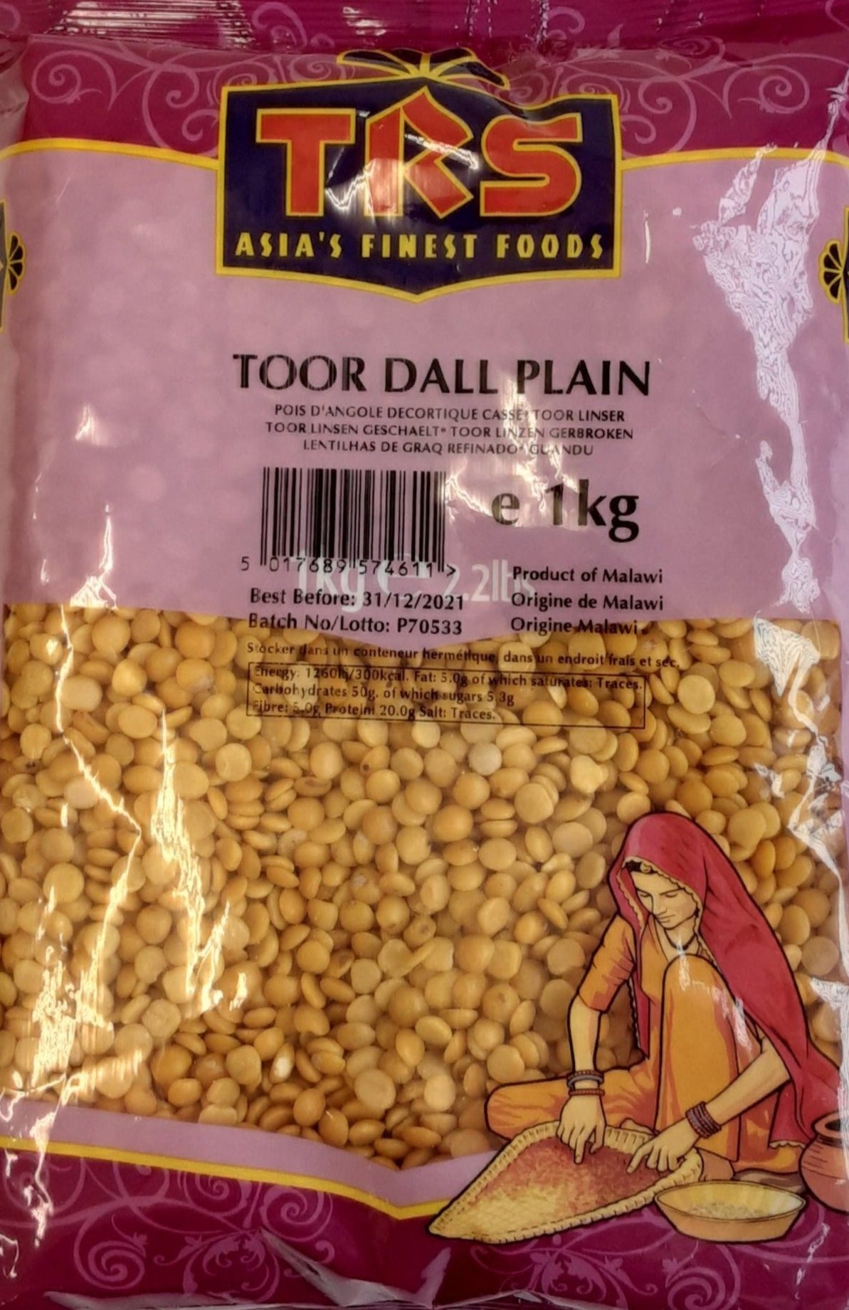 TRS Toor Dall Plain 1kg