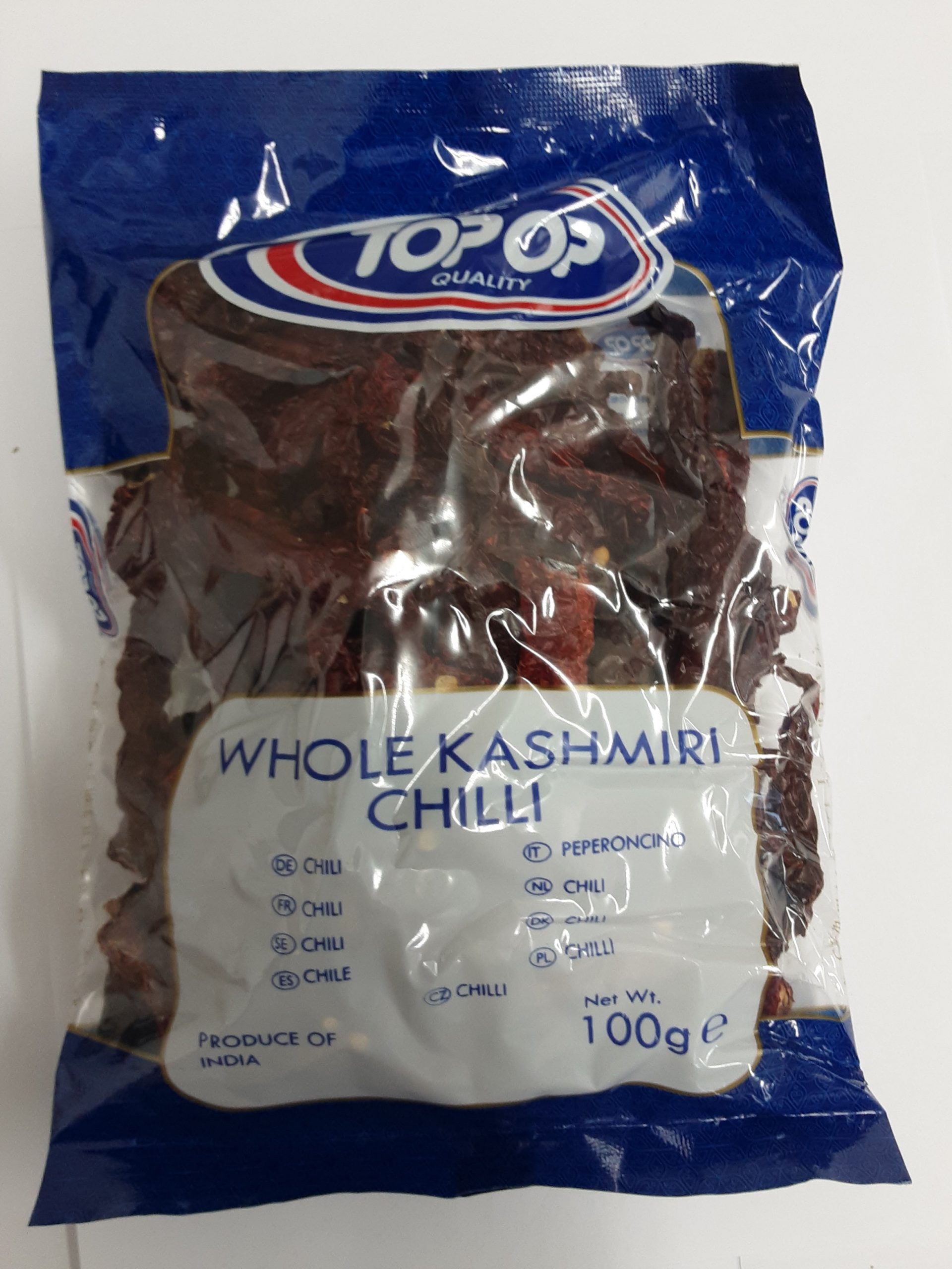 Top Op Whole Kashmiri Chilli 100g