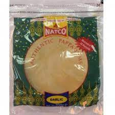 Natco Pappadums Garlic 200g BBE NOV/2025